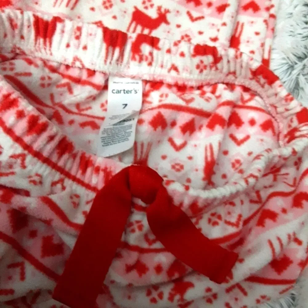 Carter's Pajama Bottoms Fleece‎ Holiday Nordic Pattern sz 7